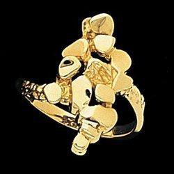 14K White Gold Nugget Ringwhite 