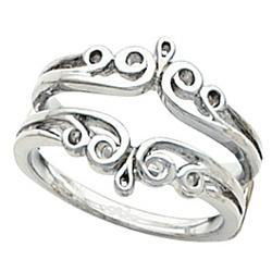 14K White Gold Bridal Ring Guardwhite 
