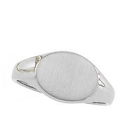 14K White Gold Signet Ringwhite 