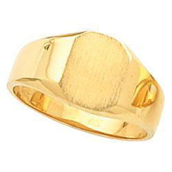 14K White Gold Octagon Signet Ringwhite 
