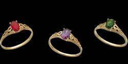 14K Yellow Gold Teen Imitation Birthstone Ringyellow 