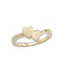 14K Yellow Gold Metal Fashion Heart Signet Ringyellow 