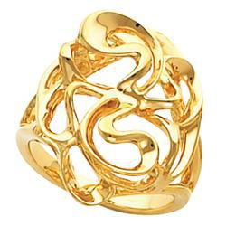 14K Yellow Gold Metal Fashion Ringyellow 