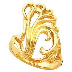 14K Yellow Gold Metal Fashion Ringyellow 