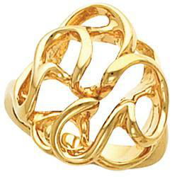 14K Yellow Gold Metal Fashion Ringyellow 