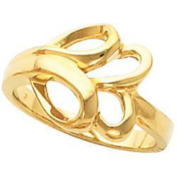 14K Yellow Gold Metal Fashion Ringyellow 
