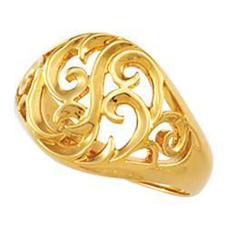 14K Yellow Gold Filigree Ringyellow 