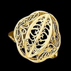 14K Yellow Gold Filigree Ringyellow 