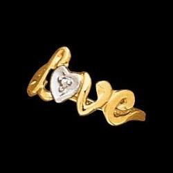 14K Yellow Gold Teen Love Ringyellow 