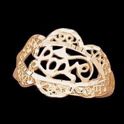 14K Yellow Gold Teen Love Ringyellow 