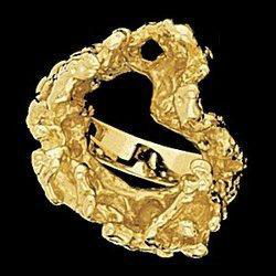 14K Yellow Gold Nugget Ringyellow 