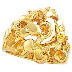 14K Yellow Gold Nugget Ringyellow 