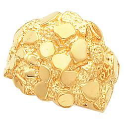 14K Yellow Gold Nugget Ringyellow 