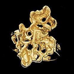 14K Yellow Gold Metal Fashion Nugget Ringyellow 