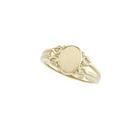 14K Yellow Gold Metal Fashion Signet Ringyellow 