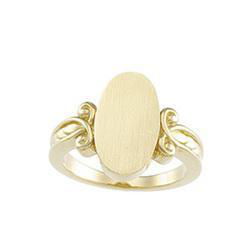 14K Yellow Gold Metal Fashion Signet Ringyellow 
