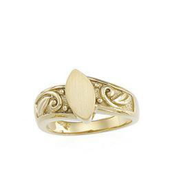 14K Yellow Gold Metal Fashion Signet Ringyellow 
