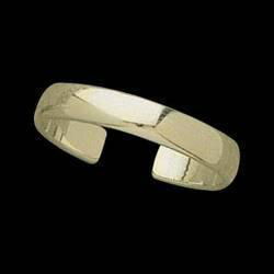 14K Yellow Gold Teen Plain Toe Ringyellow 