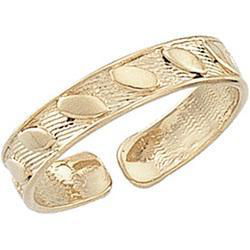 14K Yellow Gold Toe Ring W/Designyellow 