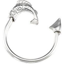 Sterling Silver Fishing Key Ringsterling 