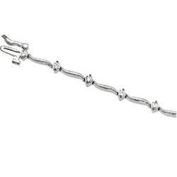 14K White Gold Cubic Zirconia Braceletwhite 