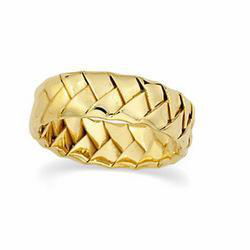 14K Yellow Gold Hand Woven Bandyellow 