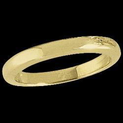 14K Yellow Gold Tapered Bombe Solstice Bandyellow 