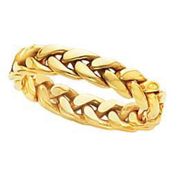 14K Yellow Gold Hand Woven Bandyellow 