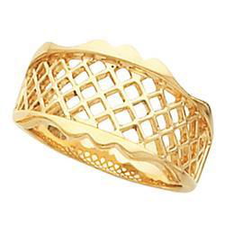 14K Yellow Gold Fancy Band Ringyellow 