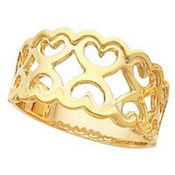 14K Yellow Gold Fancy Band Ringyellow 
