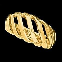 14K Yellow Gold Fashion Dome Bandyellow 