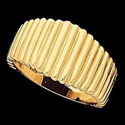14K Yellow Gold Fancy Band Ringyellow 