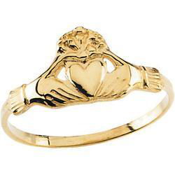 14K Yellow Gold Children's Claddagh Ringyellow 