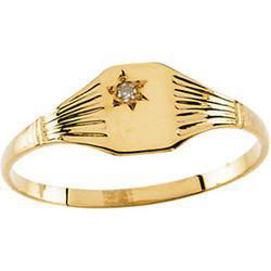 14K Yellow Gold Children's Signet Ringyellow 