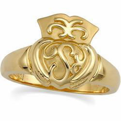 14K Yellow Gold Bridal Claddagh Duoyellow 