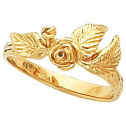 14K Yellow Gold Floral Mounting Ringyellow 