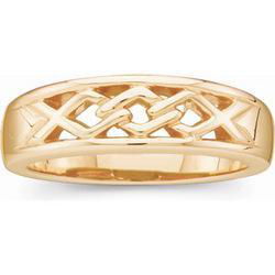 14K Yellow Gold Decorative Panels Fashion Band Ringyellow 