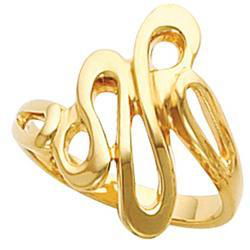 14K Yellow Gold Metal Fashion Ringyellow 