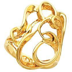 14K Yellow Gold Metal Fashion Ringyellow 