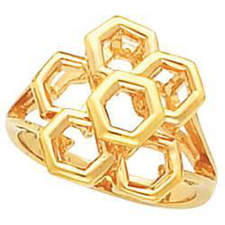 14K Yellow Gold Metal Fashion Ringyellow 