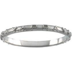 14K White Gold Pray, Pray, Pray Ring - Size 6white 