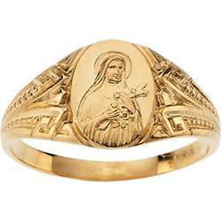14K Yellow Gold St. Theresa Ring - Size 6yellow 