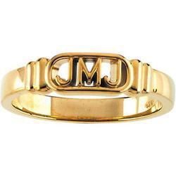 10K Yellow Gold Jesus, Mary & Joseph Ring - Size 6yellow 