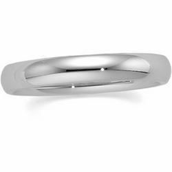 14K White Gold Comfort Fit Band - 3mmwhite 