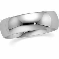 10K White Gold Light Comfort Fit Band - 7mmwhite 