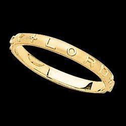 14K White Gold Lord Have Mercy Ring - Size 9white 