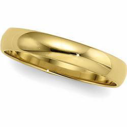 14K Yellow Gold Light Half Round Band - 7mmyellow 