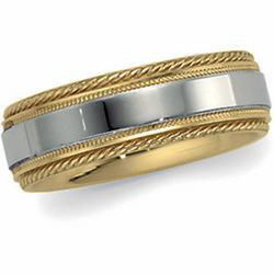 14K Two Tone Gold Design Bandtwo 