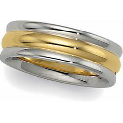 14K Two Tone Gold Design Bandtwo 