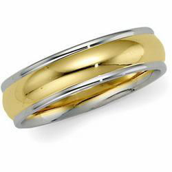 14K Two Tone Gold Design Bandtwo 
